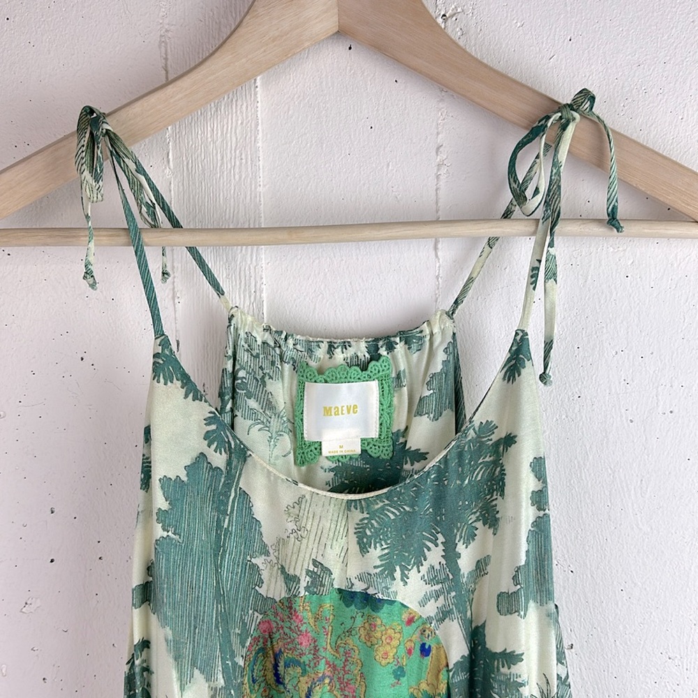 Anthropologie Maeve Santee Boho Tropical Midi Swing Dress - Picture 5 of 8